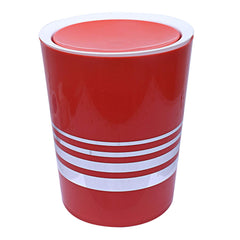 Kuber Industries Plastic 2 Pieces Swing Lid Garbage Waste Dustbin, 5 Liters (Red & Yellow) - CTKTC22866