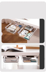 Kuber Industries Bottom Layer Small Drawer Storage Box|Plastic Cabinet Box For Storage|White