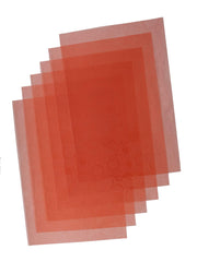 Kuber Industries Circle Design 6 Piece PVC Refrigerator Drawer Mat Set - 19"x13", Red (CTKTC03361)