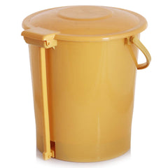Kuber Industries 3 Pieces Plastic Dustbin Garbage Bin with Handle, 10 Liters (Yellow) - CTKTC034628