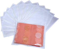 Kuber Industries 12 Piece Non Woven Saree Cover Set, White (VARTION22)