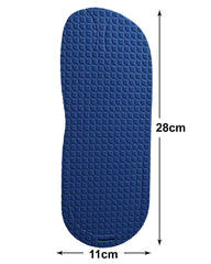 Heart Home Rubber Bathroom Slipper for Men & Women 3 Pair (Blue) 54HH4206.