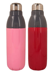 Kuber Industries 2 Piece Plastic Insulated Campus Water Bottle