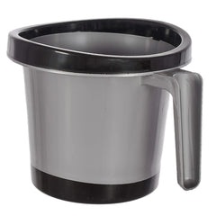 Heart Home Plastic Bathroom Mug 1 Litre Pack of 6 (Black)-46HH0263