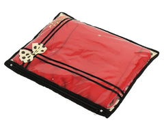 Heart Home Dot Print Non-Woven Single Saree cover For Store Saree, Lehenga, Suit With Transparent Top,Pack of 3 (Cream) 54HH4150.