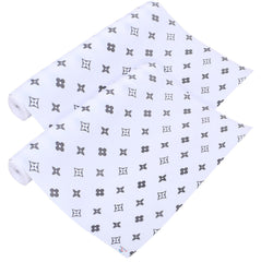 Heart Home Shelf Liner | EVA Kitchen Cabinet Shelf Mat | Anti-Slip Bathroom Mat | Fridge Mat | Table Mat | Star Print Print Wardrobe Mat | 3 Meter | Pack of 2 | White