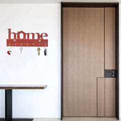 Kuber Industries Wood Home Design 7 Hooks Mounted Key Holder for Wall & Home Decor (Brown)