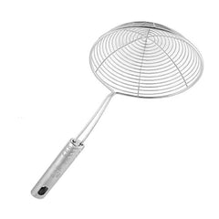 Kuber Industries Code-STJ22 Stainless Steel Puri Strainer Set, Set of 3, Silver