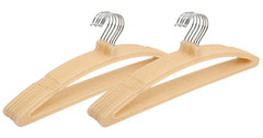 Kuber Industries 12 Piece Plastic Hanger|Wide Plastic & Anti Rust Hooks|Multipurpose Hanger Organizer (Cream)