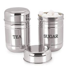 Kuber Industries Steel Container For Kitchen Storage|Airtight Container|Transparent Kitchen Container|500 Ml|Pack of 2 (Silver)