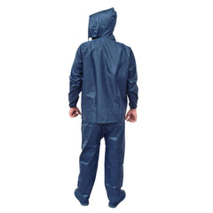 Heart Home PVC Raincoat with Adjustable Hood for Men & Women (Navy Blue) 54HH4140.