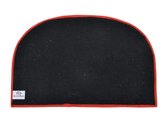 Heart Home D Shape Ball Printed Anti-Slip Durable Velvet Door Mat, Welcome Mat for Entryway,Patio,Garage, Outdoor, 21"x14" (Red)-47HH01275