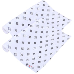 Heart Home Shelf Liner | EVA Kitchen Cabinet Shelf Mat | Anti-Slip Bathroom Mat | Fridge Mat | Table Mat | Star Print Print Wardrobe Mat | 1.5 Meter | Pack of 2 |White