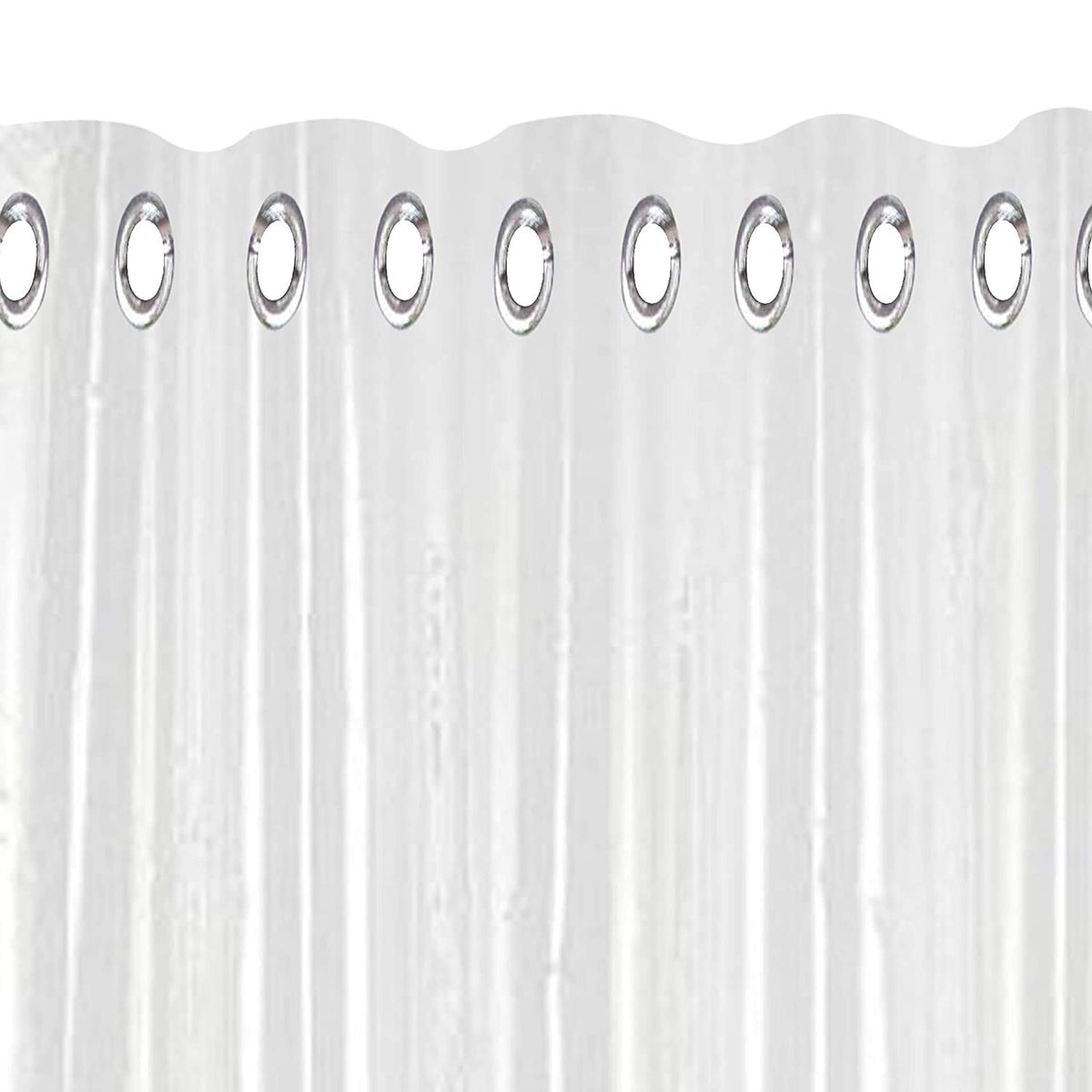 Heart Home PVC 1 Piece 30 MM AC Curtain 7 Feet (Transparent) - CTHH003