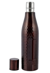 Kuber Industries Hammered Design Lightweight Odour Free Stainless Steel Fridge Water Bottle/Refrigerator Bottle/Sports Bottle, 1000 ML- Pack of 2 (Maroon)-HS42KUBMART25184
