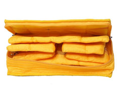 Kuber Industries Portable Jewellery Organizer With 6 Tranasparent Pockets (Yellow)-HS_38_KUBMART21238, Pack of 1
