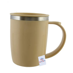 Heart Home Coffee House Unicorn Tea Coffee Time Unbreakable hot Insulated Double Wall Plastic Stainless Steel Tea, Coffee/Milk Mug with Sipper lid for Kids and Adults (Cream)-HEART11120