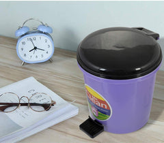 Kuber Industries 2 Pieces Table Top Desk Garbage Dustbin Trash for Office Home Work Place,2 LTR(Purple)