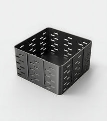 Kuber Industries 4Th Generation Square Rotating Rack|3-Layer Kitchen Trolley with 360 Rotation|Portable Storage Rack for Bathroom, Bedroom (Black)