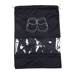 Heart Home Parachute Waterproof 12 Pieces Shoe Cover/Shoe Bag (Black)- CTHH20001