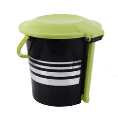 Kuber Industries Step-On Pedal Dustbin|Small Dustbin For Kitchen|Garbage Bin with Handle|Capicity 5 Liters|GREEN
