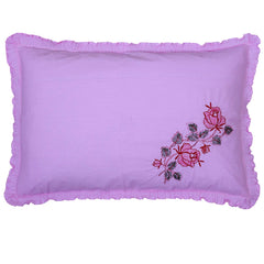 Kuber Industries Embroided Design 4 Piece Cotton Pillow Cover Set-17"x27" (Pink) Luxury Pillow Covers - CTKTC040283
