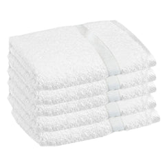 Kuber Industries Cotton 400 GSM 5 Pieces Full Size Bath Towel Set 60x30 (White) -CTKTC8636