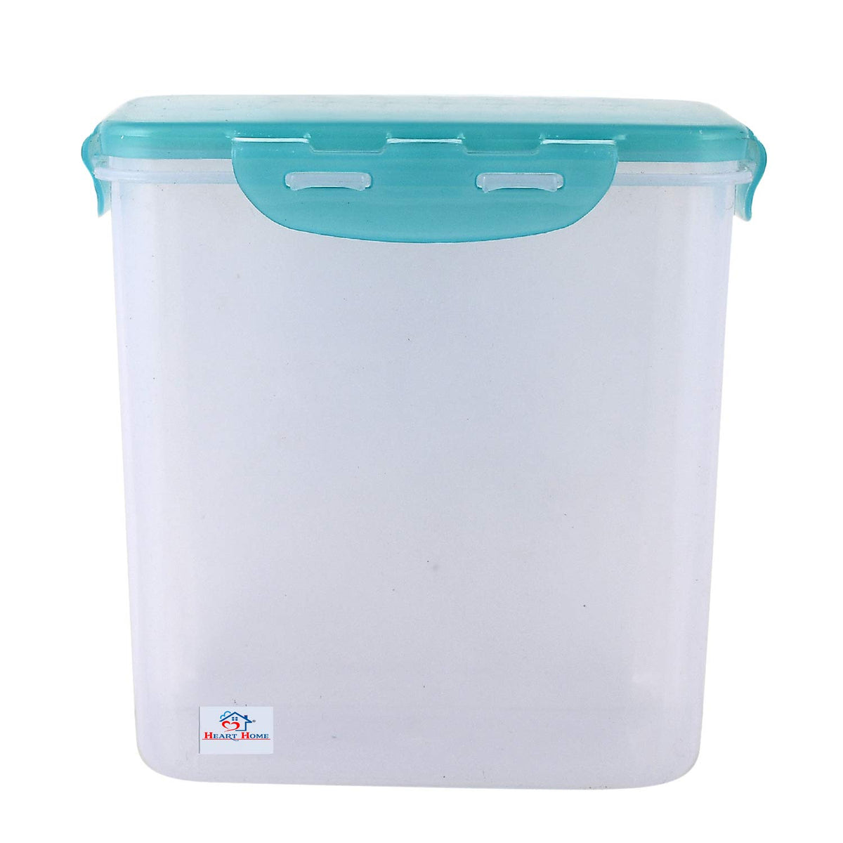 Heart Home klick N Seal 403 Airtight Plastic Square Fridge Food Storage Container (2600ml) (Green)-KUBMART15703