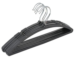 Kuber Industries 12 Pieces Non-Slip, Space Saving Plastic Closet Baby Hanger for Laundry & Everyday Use (Black)-HS43KUBMART25721