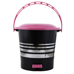 Kuber Industries 3 Pieces Plastic Dustbin Garbage Bin with Handle,5 Liters (Yellow & Pink & Green) -CTKTC038002