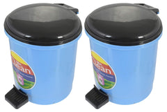 Kuber Industries 2 Pieces Table Top Desk Garbage Dustbin Trash for Office Home Work Place,2 LTR(Blue)