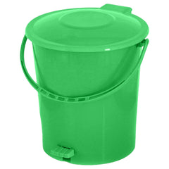 Kuber Industries Pedal Dustbin|Plastic Pedal Dustbin|Kitchen Waste Paper Bin|Dustbin For Bedroom|10 Liter Dustbin (Green)