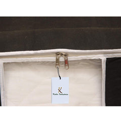 Kuber Industries Rectangular Plain Non-Woven Underbed Storage Bag/Organiser|Storage Bag for Clothes Large|Pack of 3 (Black)