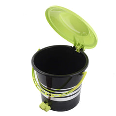 Kuber Industries Step-On Pedal Dustbin|Small Dustbin For Kitchen|Garbage Bin with Handle|Capicity 5 Liters|GREEN