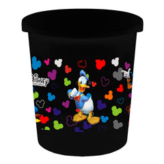 Kuber Industries Mesh Open Dustbin/Garbage Bin| Disney Print| Pack Of 1, Capacity 5 liters (Black)