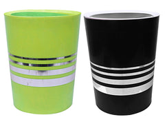 Heart Home Plastic Dustbin, Trashbin, Wastebin For Kitchen, Bathroom, Office Use With Swing Lid, 7 Liter- Pack of 2 (Black & Green)-47HH0810