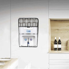 Heart Home PVC Squere Print Water Purifier RO Cover for Home & Kitchen (Blue) 54HH4145.