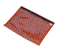 Heart Home Dot Printed Tranasparent Non Woven Foldable, Waterproof Single Saree Cover, Saree Organizer- Pack of 6 (Orange)-HS_38_HEARTH21637