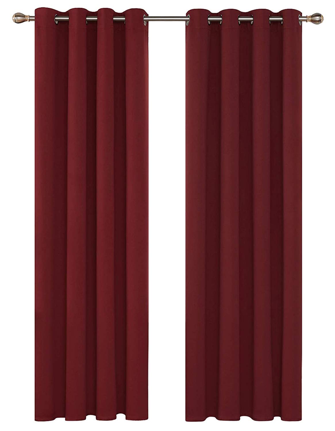 Kuber Industries Self Print 2 Pieces Room Darkening Door Curtain, 7 Feet (Maroon)