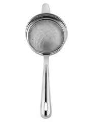 Heart Home Multiuses 3 Different Sizes Double Mesh Stainless Steel Strainer, Sieve, Sifter, Colander (8,9,10cm)- Set of 3 (Silver)