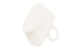 Kuber Industries High-Capicity Shopping Basket with Handle (White)
