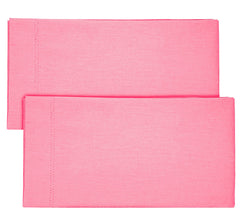 Kuber Industries Breathable & Soft Cotton Pillow Cover for Sofa, Couch, Bed - 29x20 Inch, Set of 2 (Pink)