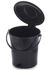 Kuber Industries 2 Pieces Plastic Dustbin Garbage Bin with Handle, 10 Liters (Black) - CTKTC034638