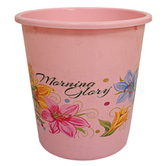 Kuber Industries Floral Plastic Dustbin, 10 litres, Pink (CTKTC1881)