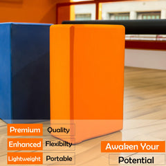Homestic High-Density Yoga Block|Lightweight & Portable Yoga Brick|Improve Strength & Flexibility (Orange)