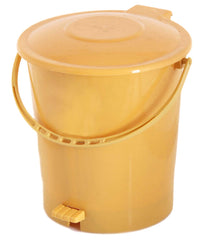 Kuber Industries 3 Pieces Plastic Dustbin Garbage Bin with Handle, 10 Liters (Yellow) - CTKTC034628