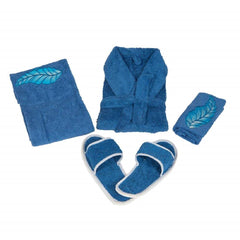 Kuber Industries Cotton 8 Piece Bathrobe Set - Blue,Free Size,KeshavKub3894