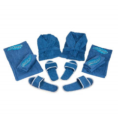 Kuber Industries Cotton 8 Piece Bathrobe Set - Blue,Free Size,KeshavKub3894
