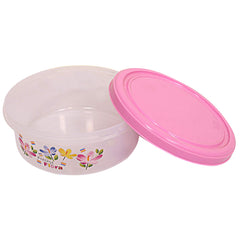 Kuber Industries Floral Design Plastic Container, Pink,Standard,CTKTC0775