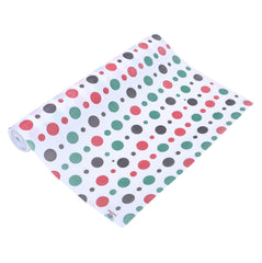 Heart Home Shelf Liner | EVA Kitchen Cabinet Shelf Mat | Anti-Slip Bathroom Mat | Fridge Mat | Table Mat | Multi Dot Print Wardrobe Mat | 1.5 Meter | White